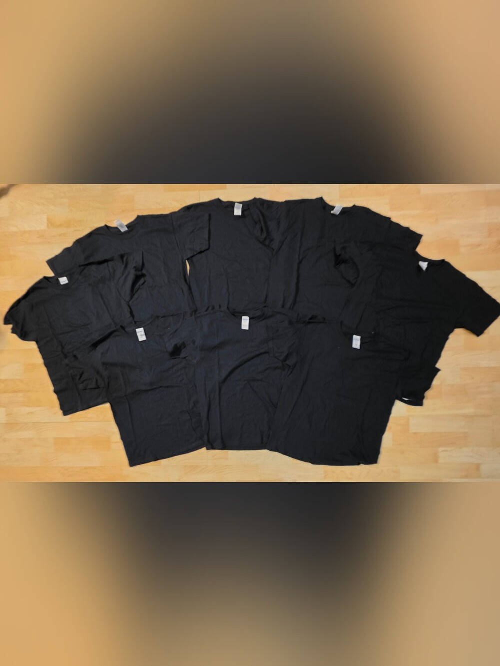 Youth Gildan Unisex Black Short Sleeve Shirts Lot Of 8 Size Youth Large New